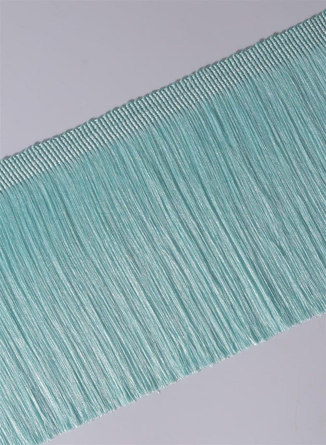 Anida Fringe Trim Lace Polyerter Fibre Tassel 6Inch Wide 9 Meter Packing Long for Clothes Accessories Latin Wedding Dress DIY Lamp Shade Decoration (Mint Green) - Image 1